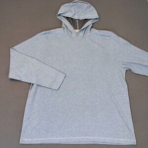 Horn‎ Legend Mens 3XL Hoodie Striped Heather Blue Pullover Modal Cotton HLIL045H